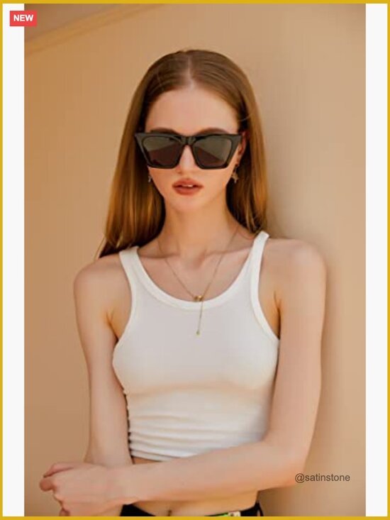 Vintage Polarized Square Cat Eye Sunglasses main image 4